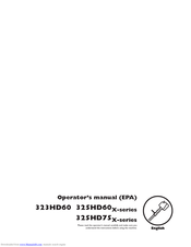 Husqvarna 325HD75 X-series Operator's Manual