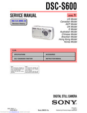 Sony Cyber-shot DSC-S600 Service Manual