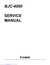 Canon BJC-4000 Service Manual