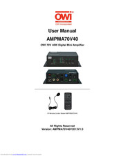 OWI AMPMA70V40 User Manual