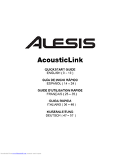 Alesis AcousticLink Quick Start Manual
