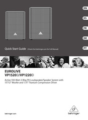 Behringer Eurolive VP1220D Quick Start Manual