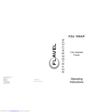 Flavel FZU 190AP Operating Instructions Manual