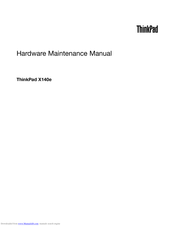 Lenovo ThinkPad X140e Hardware Maintenance Manual