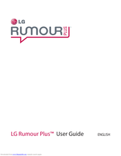 LG Rumour Plus User Manual