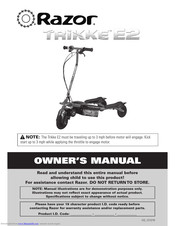 Razor Trikke E2 Owner's Manual