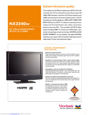 Viewsonic NX2240w Brochure & Specs