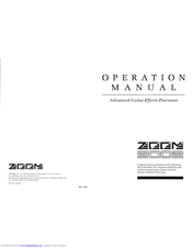 Zoom 9002 Pro Operation Manual