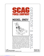 Scag Power Equipment SWZV52V-19KAI Operator's Manual