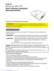Dukane 8917H User Manual
