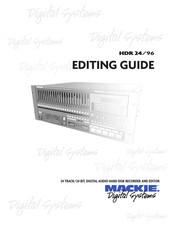 Mackie HDR 96 Editing Manual