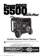 Generac Portable Products PowerBoss 5500 Watt Storm Plus Owner's Manual