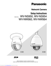 panasonic WV-NS950/G Setup Instructions