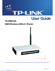 TP-Link TD-W8910G User Manual