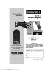 Porter-Cable Tiger Saw 8924 Instruction Manual