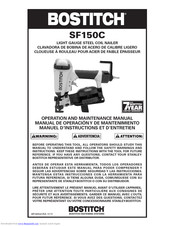 Bostitch SF150C Operation And Maintenance Manual