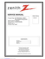 Zenith HDR230 Service Manual