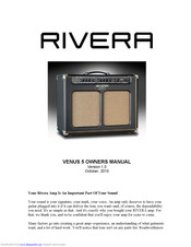 Rivera VENUS 5 Owner's Manual