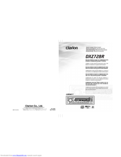 Clarion DXZ728R Owner's Manual