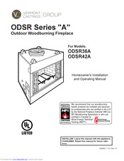 Vermont Castings ODSR36A Installation And Operating Manual