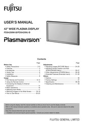 Fujitsu Plasmavision PDS4209U-B User Manual