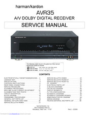 Harman Kardon AVR35 SNG Service Manual