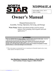 North Star 109161 Owner's Manual