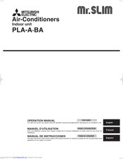 Mitsubishi Electric PLA-A.BA Operation Manual
