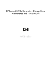 HP ProLiant BL20p Generation 3 Maintenance And Service Manual
