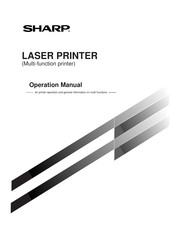 Sharp Laser Printer Operation Manual