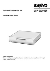 Sanyo VSP-SV2000P Instruction Manual