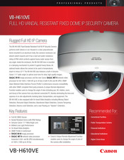 Canon VB-H610VE Specifications