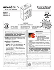 Heat & Glo CERONA-42 Owner's Manual