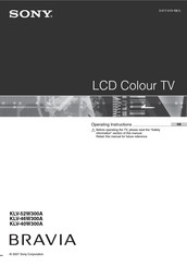 Sony KLV-52X300A Operating Instructions Manual