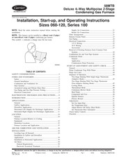 Carrier 58MTB Installation, Start-Up, And Operating Instructions Manual