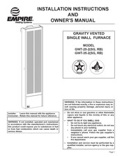 Empire Heating Systems GWT-25-2 SG Installation Instructions And Owner's Manual