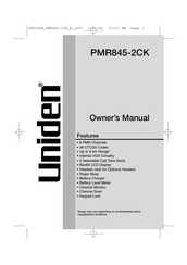 Uniden PMR845-2CK Owner's Manual
