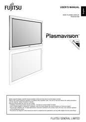 Fujitsu Plasmavision P63XHA70W User Manual