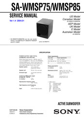 Sony WMSP85 Service Manual