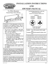 White Mountain Hearth VSM-24-1 Installation Instructions And Owner's Manual
