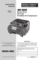 Porter-Cable JOB BOSS C3550 Instruction Manual