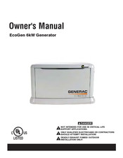 Generac Power Systems ECOGEN SERIES Owner's Manual