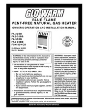 Desa Glo-Warm FA-20BB Owner's Operation And Installation Manual