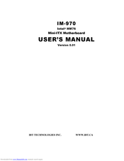 IBT Technologies IM-970 User Manual