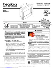 heatilator RAVE3012I Owner's Manual