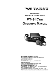 Yaesu FT-817ND Operating Manual