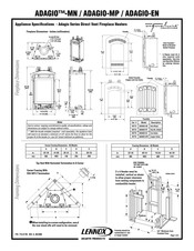 Lennox Hearth Products Adagio-MP Dimensions And Specifications