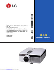 LG LP-XG2 Owner's Manual