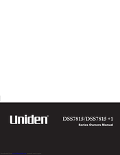 Uniden DSS7815 +1 Series Owner's Manual