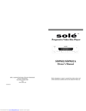 SOLE SDP832 Owner's Manual